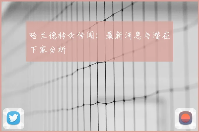 哈兰德转会传闻:最新消息与潜在下家分析